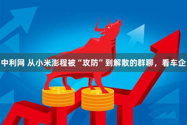 中利网 从小米澎程被“攻防”到解散的群聊，看车企